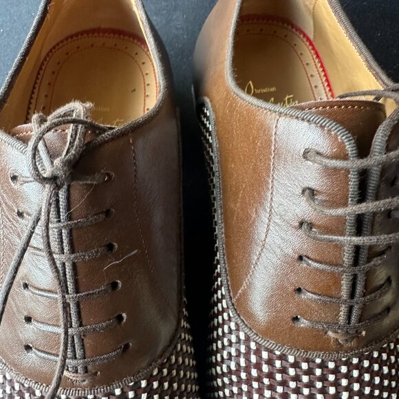 Brown Christian Louboutin Smooth Leather Oxford Shoes.  Size 41 - Picture 5 of 5